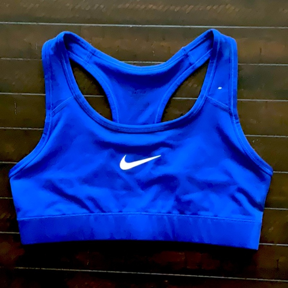 Nike Dri - fit sports bra blue size small